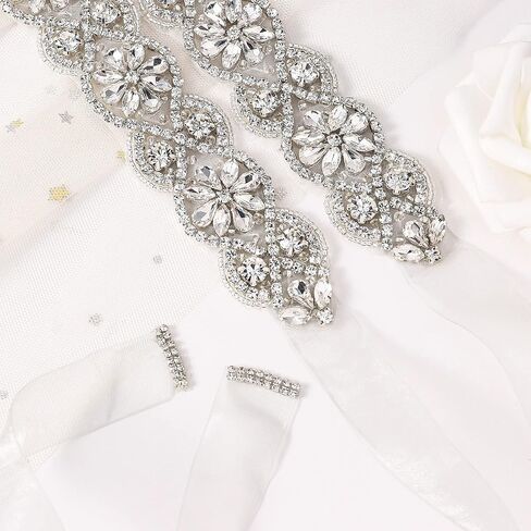 Yanstar اليدوية حزام ثوب الزفاف أحزمة الزفاف والزنانير كريستال شريط مرصع بحجر الراين حزام لفستان الزفاف وصيفه الشرف فساتين حفلات in Kuwait