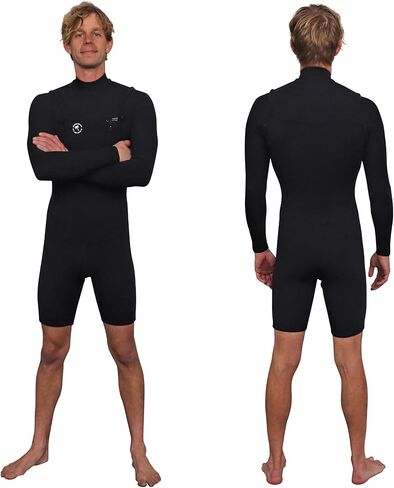 Ho Stevie! Men’s Long Sleeve Short Leg Surfing Springsuit - Chest Zip Spring Suit - Warm Superstretch 2mm Neoprene w/GBS Seams in Saudi Arabia
