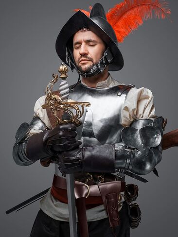 Janmercy 4 قطع من العصور الوسطى وعصر النهضة حامل السيف وحزام المبارزة والسيف للأطفال زي حامل السيف الجلدي لحفلات الهالوين in Kuwait