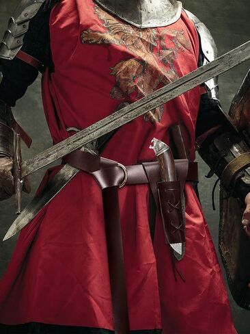 Janmercy 4 قطع من العصور الوسطى وعصر النهضة حامل السيف وحزام المبارزة والسيف للأطفال زي حامل السيف الجلدي لحفلات الهالوين in Kuwait