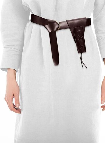 Janmercy 4 قطع من العصور الوسطى وعصر النهضة حامل السيف وحزام المبارزة والسيف للأطفال زي حامل السيف الجلدي لحفلات الهالوين in Kuwait