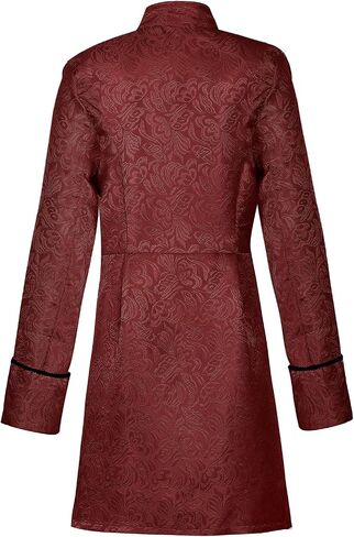 Kahbin Men Steampunk Costume Tailcoat Jacket Vintage Medieval Costume Gothic Vampire Trench Coat Frock Halloween Costume in Saudi Arabia