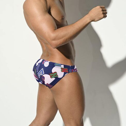 EASEJUICY Mens Bikini Swimwear Sexy Swimsuit Gradient Design Swim Briefs with Drawstring Low Waist Bathing Suit in Kuwait