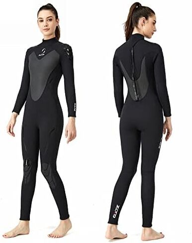 ZCCO 3 مم بدلة غطس من النيوبرين لكامل الجسم وأكمام طويلة وسحاب خلفي من النيوبرين بدلة غوص بدلة حرارية للرياضات المائية وركوب الأمواج والغطس والغوص والسباحة in Kuwait
