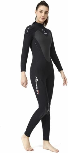 ZCCO 3 مم بدلة غطس من النيوبرين لكامل الجسم وأكمام طويلة وسحاب خلفي من النيوبرين بدلة غوص بدلة حرارية للرياضات المائية وركوب الأمواج والغطس والغوص والسباحة in Kuwait