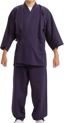 Edoten Men's Japan Kimono quilted clothes Sashiko Samue in Saudi Arabia