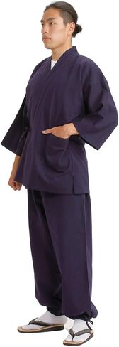 Edoten Men's Japan Kimono quilted clothes Sashiko Samue in Saudi Arabia