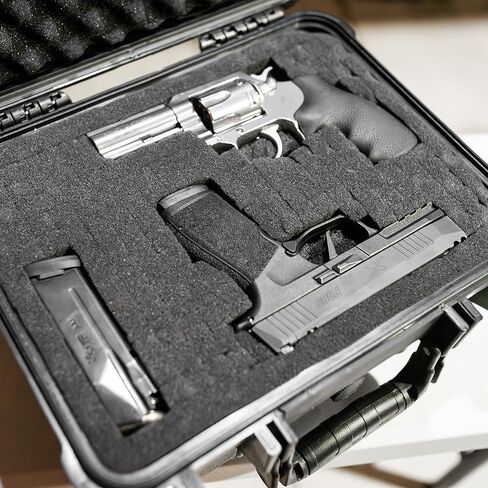 حافظة صلبة التكتيكية 45 مع رغوة - حافظات حماية قابلة للقفل مقاس 13.4 × 11.5 بوصة لملحقات الأسلحة أو الأجهزة الإلكترونية أو الأجهزة in Kuwait