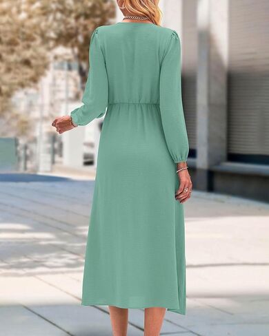 فستان XIONGMEI نسائي خريفي غير رسمي بأكمام طويلة 2023 برباط عنق وخصر وسحاب عادي ماكسي لحفلات الزفاف وحفلات الكوكتيل in Kuwait