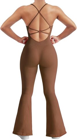 بدلة SUUKSESS النسائية المثيرة بدون ظهر مضلعة مضيئة بدون أكمام قطعة واحدة in Kuwait