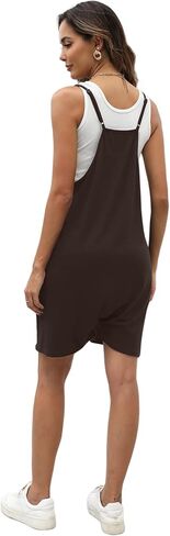 Nfsion Women's Casual Sleeveless Rompers Loose Spaghetti Strap Shorts Jumpsuit with Pockets in Kuwait