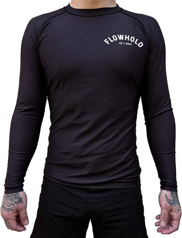 Flowhold Fundamentals Long Sleeve Compression MMA BJJ Wrestling Cross Training Rash Guard Top Jiu Jitsu in Saudi Arabia