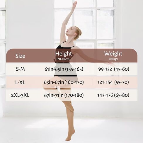 Yilanmy Dance Tights for Women Convertible Transition Ballet Tights Ultra Soft Opaque Pantyhose 3 Pairs in Kuwait