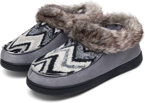 Mishansha Women's House Shoes Memory Foam Suede Moccasin Slippers Winter Warm Fleece Lined Home Shoes with Anti-Skid Rubber Sole in Saudi Arabia