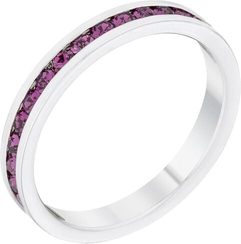 Kate Bissett Stylish Birthstone Stackables Swarovski Crystal Eternity Bands in Kuwait