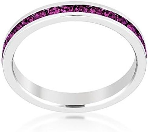 Kate Bissett Stylish Birthstone Stackables Swarovski Crystal Eternity Bands in Kuwait