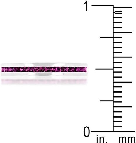 Kate Bissett Stylish Birthstone Stackables Swarovski Crystal Eternity Bands in Kuwait