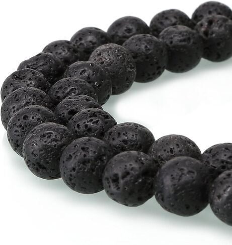 BRCbeads Hematite Gemstone Loose Beads Round 8mm Crystal Energy Stone Healing Power for Jewelry Making in Saudi Arabia