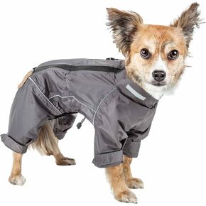 Dog Helios 'Hurricanine' Waterproof and Reflective Full Body Dog Coat Jacket W/Heat Reflective Technology, Small, Red in Kuwait