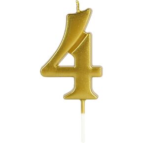 Gold Birthday Candles for Cake, Premium Glitter 5th Number Candle Birthday Party Wedding Anniversary Decoration for Kids Women or Men, Number 5 in Kuwait
