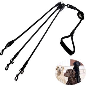 3 Dog Leash for 1-3 Dogs, Multiple Dog Leash, 360° Swivel No Tangle, Purple in Saudi Arabia