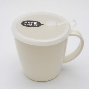 OTSUMAMI TOKYO Mug cup and Lid with a straw hole, for Kids, Nursing, Travel, BPA Free Non-Toxic, Microwave oven, dishwasher safe, Unbreakable -Made in Japan (Pale Pink)