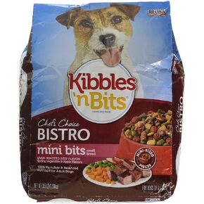 طعام الكلاب Kibbles 'N Bits Bistro Small Breed Mini Bits - لحم بقري مشوي بالفرن - 3.5 رطل in Kuwait