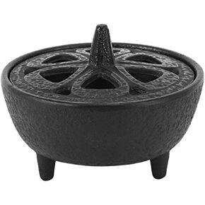 مبخرة مخروطية، مبخرة فحم مخروطية من الحديد الزهر على شكل زهرة اللوتس، حامل مبخرة الفحم للعلاج العطري لتزيين المنزل in Kuwait