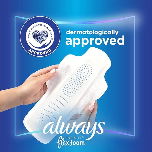 Always, Infinity With FlexFoam Pads For Women, Size 4, Overnight Absorbency With Wings, 26 Count in Saudi Arabia