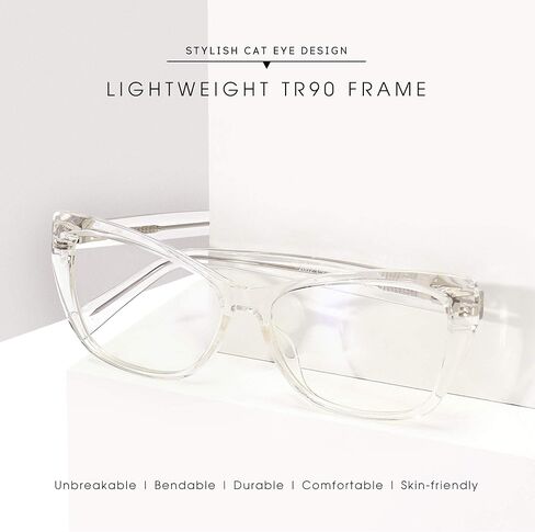 نظارات سنجيت فاشون عين القطة الزرقاء لحجب الضوء للنساء، مضادة لإجهاد العين والوهج 400 من الأشعة فوق البنفسجية... in Kuwait