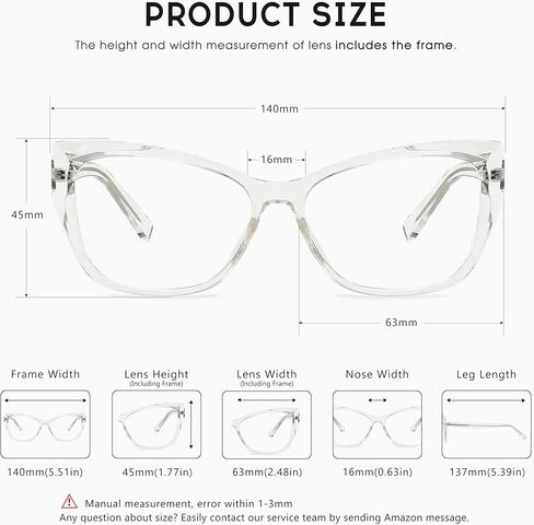 نظارات سنجيت فاشون عين القطة الزرقاء لحجب الضوء للنساء، مضادة لإجهاد العين والوهج 400 من الأشعة فوق البنفسجية... in Kuwait