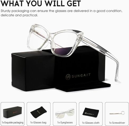 نظارات سنجيت فاشون عين القطة الزرقاء لحجب الضوء للنساء، مضادة لإجهاد العين والوهج 400 من الأشعة فوق البنفسجية... in Kuwait