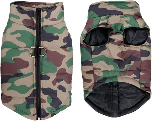 FEimaX Dog Coat Waterproof Winter Warm Jacket Puppy Vest Outdoor Pet Windproof Apparel Dog Clothes for Cold Weather, Soft Padded Harness with D-Ring for Small Medium Large Dogs in Saudi Arabia