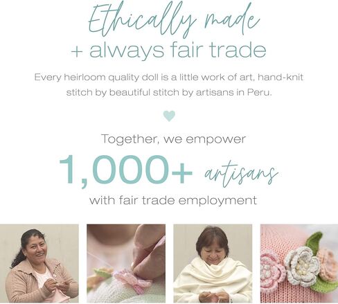 احتضان + نوع ايفرست دمية البطريق - دمى مصنوعة يدويًا بمحبة لديكور الحضانة، حيوانات محشوة بجودة موروثة من التجارة العادلة للفتيات والفتيان، دمية واحدة = 10 وجبات in Kuwait