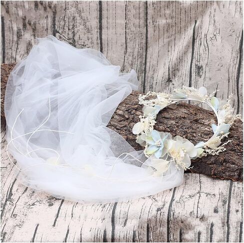 غطاء رأس فيل على شكل زهرة، عصابات رأس بطول 101.6 سم، وشجاحة إكليل إكليل من طبقتين من ايفر فيري in Kuwait