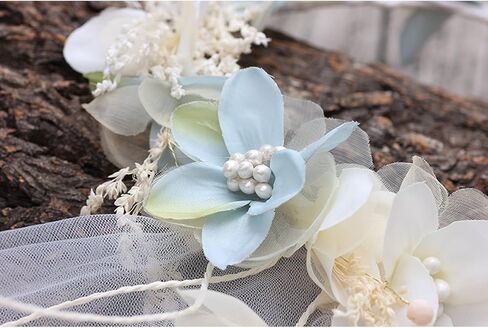 غطاء رأس فيل على شكل زهرة، عصابات رأس بطول 101.6 سم، وشجاحة إكليل إكليل من طبقتين من ايفر فيري in Kuwait