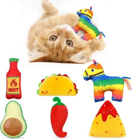CiyvoLyeen 6 Pack Avocato Taco Chili Nacho Catnip Toys Dental Health Cat Toys Interactive Cat Toys for Indoor Cats Kitten Toy Cat Chew Toy Catnip Toys for Cats Birthday for Cat Lovers Indoor in Saudi Arabia
