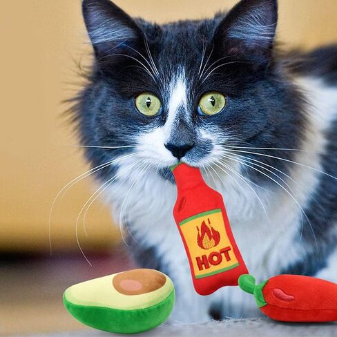 CiyvoLyeen 6 Pack Avocato Taco Chili Nacho Catnip Toys Dental Health Cat Toys Interactive Cat Toys for Indoor Cats Kitten Toy Cat Chew Toy Catnip Toys for Cats Birthday for Cat Lovers Indoor in Saudi Arabia