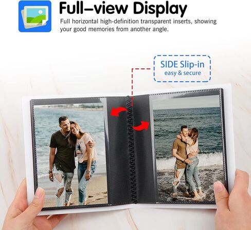 ألبوم صور صغير مقاس 4x6، ألبوم صور صغير يحمل 64 صورة، صفحة داخلية سوداء مع شريط مطاطي قوي، مجلد محفظة مقاس 4x6 لتخزين صور البطاقات البريدية الفنية، كتاب صور لصور 4 × 6 (أبيض) in Kuwait