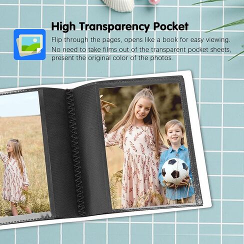 ألبوم صور صغير مقاس 4x6، ألبوم صور صغير يحمل 64 صورة، صفحة داخلية سوداء مع شريط مطاطي قوي، مجلد محفظة مقاس 4x6 لتخزين صور البطاقات البريدية الفنية، كتاب صور لصور 4 × 6 (أبيض) in Kuwait