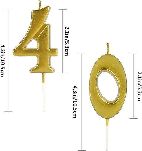 Gold Birthday Candles for Cake, Premium Glitter 5th Number Candle Birthday Party Wedding Anniversary Decoration for Kids Women or Men, Number 5 in Kuwait