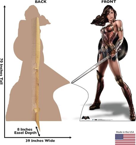 Cardboard People Wonder Woman بالحجم الطبيعي قطع الورق المقوى - باتمان الخامس سوبرمان: فجر العدالة (2016) in Kuwait