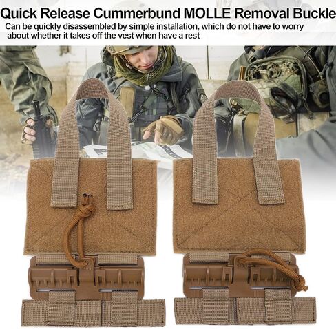 Ladieshow 2pcs Outdoor Quick Release Buckle Set,Cummerbund MOLLE Removal Buckle Nylon Portable Quick Removal Buckle Set in Saudi Arabia