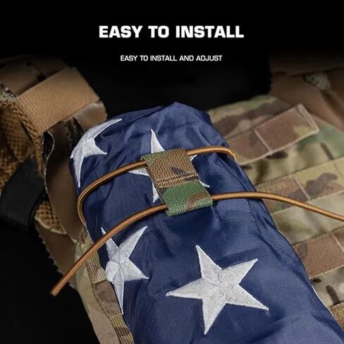 العلم التكتيكي بنجي مطاطا السحابة حزام صدمة الحبل الاحتفاظ رخوة حزام حلقة الحبل قفل آمن لوحة الناقل مرفق in Kuwait