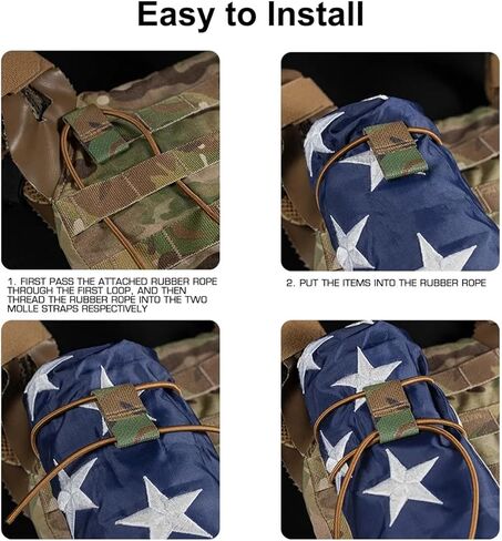 العلم التكتيكي بنجي مطاطا السحابة حزام صدمة الحبل الاحتفاظ رخوة حزام حلقة الحبل قفل آمن لوحة الناقل مرفق in Kuwait