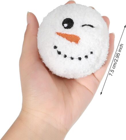 8 Pieces Pet Plush Beach Ball Dog Toy Beach Ball Indoor Ball Dog Toy Plush Stuffed Dog Toy Ball for Pets Indoor Outdoor Games (Snowball) in Saudi Arabia