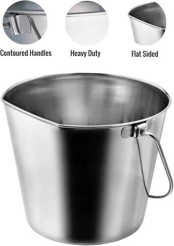 دلو ستانلس ستيل مسطح الجوانب من انديبتس، 6 كوارت in Kuwait