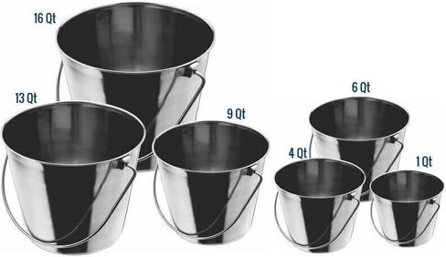 دلو ستانلس ستيل مسطح الجوانب من انديبتس، 6 كوارت in Kuwait