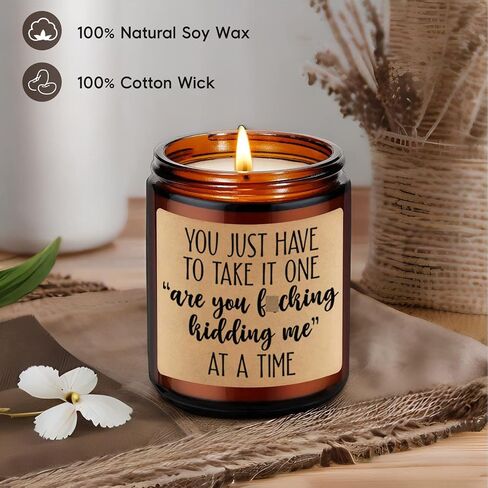 LEADO Candles, Funny Gifts for Women, Men - Boss Gifts, Coworker Gifts for Women - Birthday, Galentines, Valentines Day Gifts for Coworkers, Boss, Work Bestie Gifts - Relaxing Gifts for Women in Kuwait