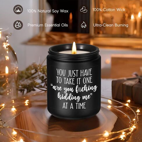 LEADO Candles, Funny Gifts for Women, Men - Boss Gifts, Coworker Gifts for Women - Birthday, Galentines, Valentines Day Gifts for Coworkers, Boss, Work Bestie Gifts - Relaxing Gifts for Women in Kuwait